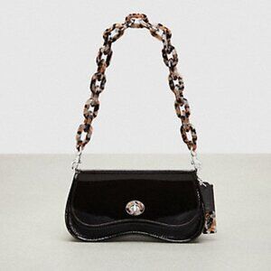 Wavy Dinky Bag With Crossbody Strap In Crinkled Patent Coachtopia Leather